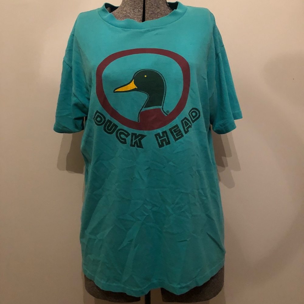 Vintage 90s Duckhead Green Tee Shirt